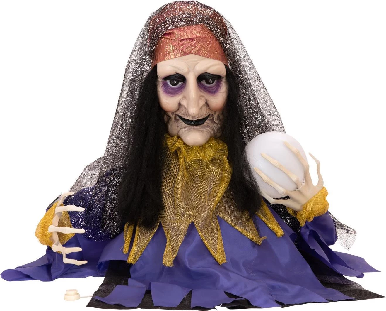 EUROPALMS Halloween animēta zīlnieces figūra, 50cm