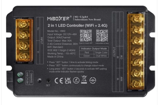 Miboxer LED kontrolleris 2in1 DC12~48V WiFi