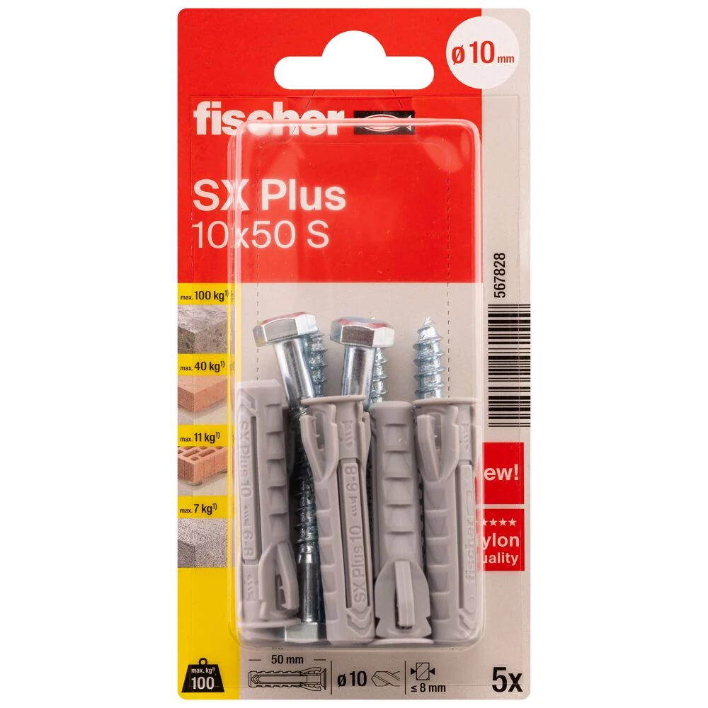 Fischer SX Plus dībeļi 10 x