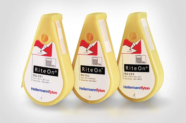 HellermannTyton RiteOn pašlaminējošu vinila etiķešu rullis
