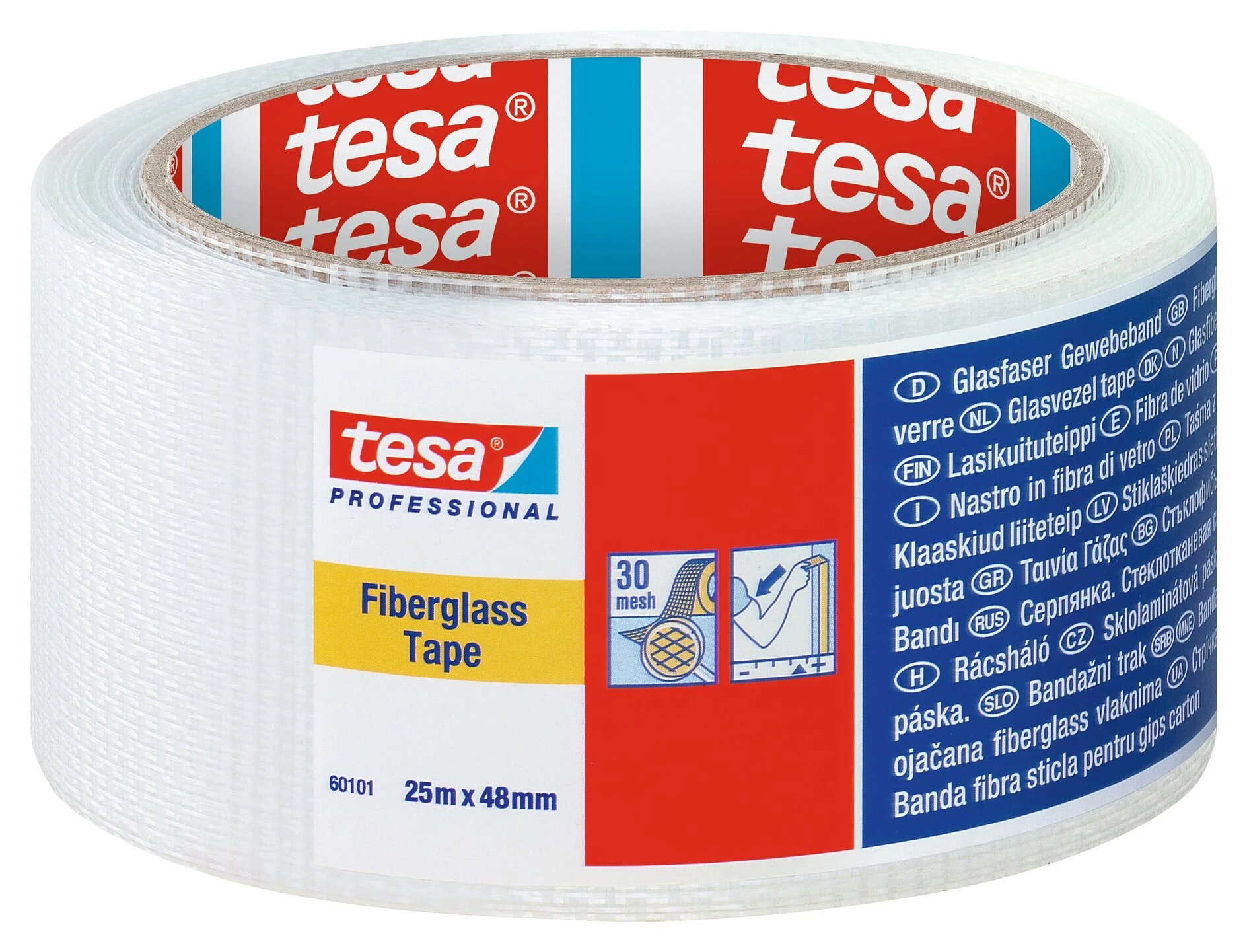 Tesa 60101 Professional auduma līmlente balta