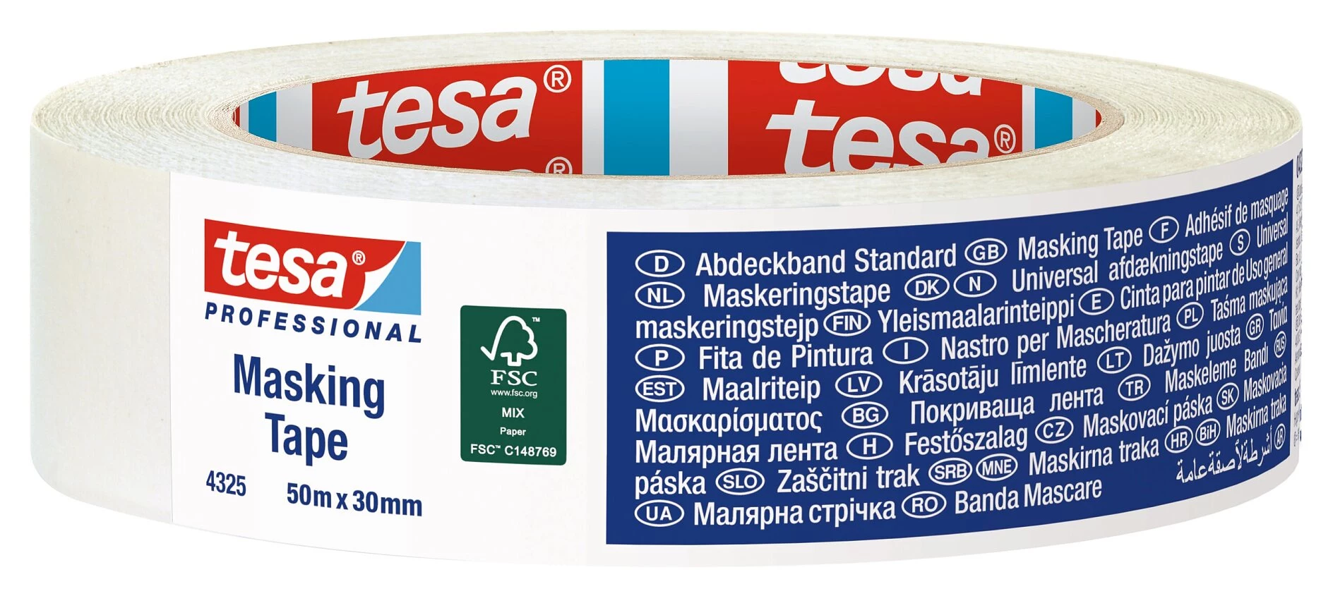 Tesa STANDARD 04325-00002-01 Krāsošanas līmlente Professional