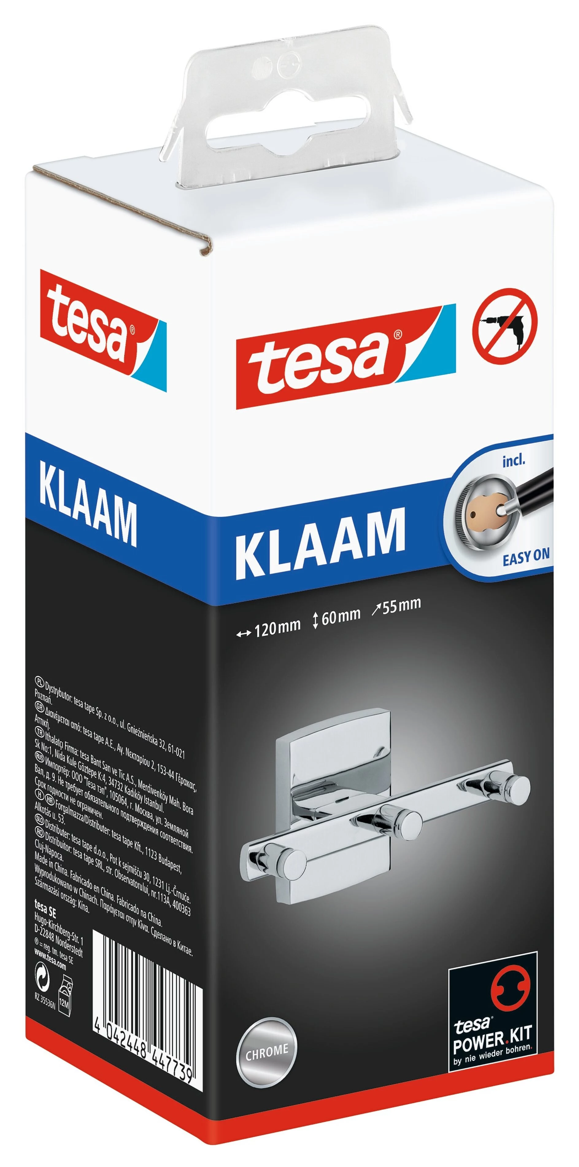 Tesa Klaam dvieļu āķu josla ar