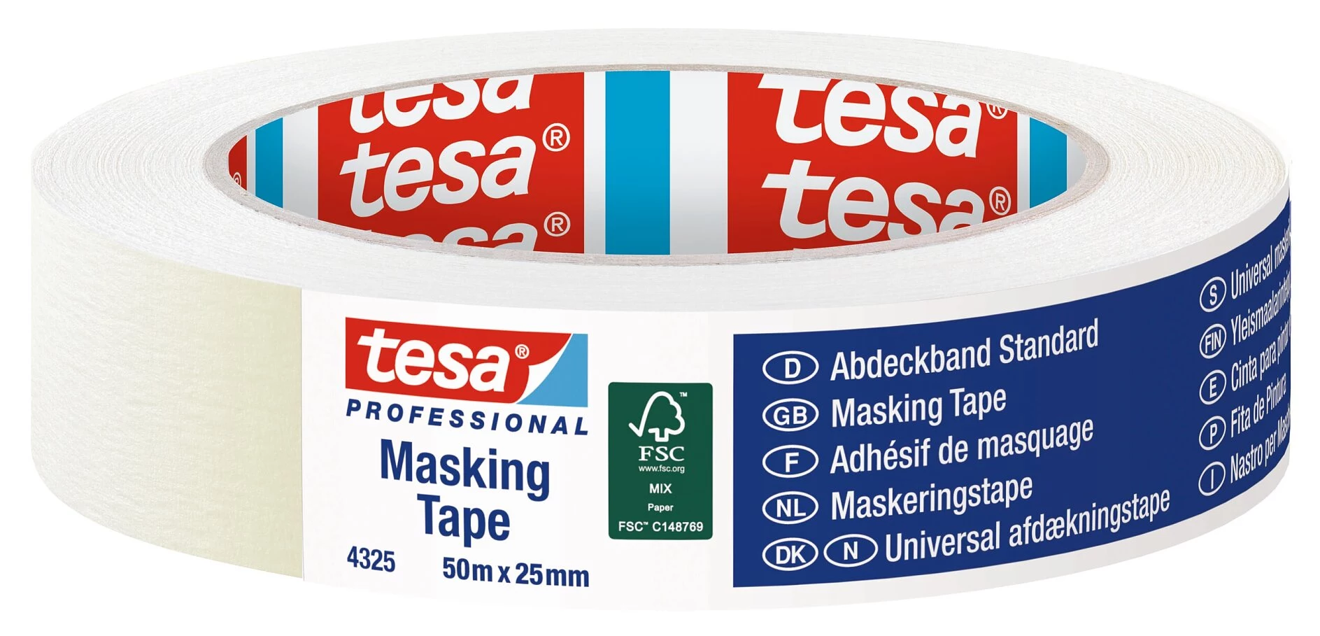 Tesa STANDARD 04325-00001-01 profesionālā maskēšanas līmlente