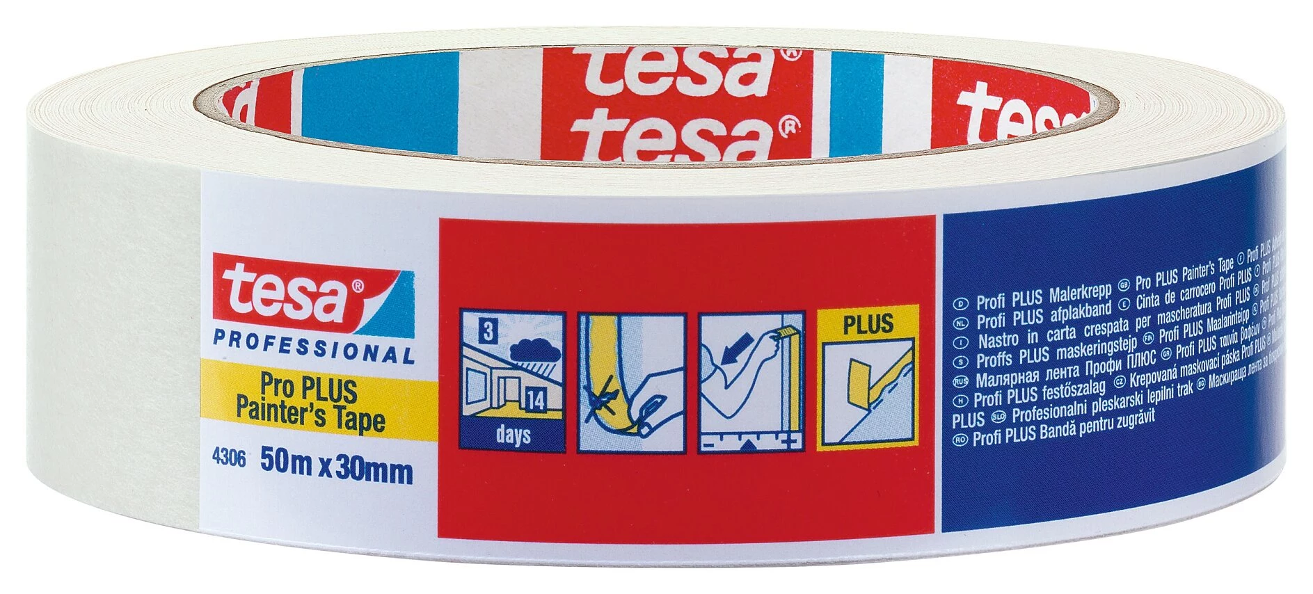 Tesa PREMIUM 04306-00044-02 Krēpaina maskēšanas lente