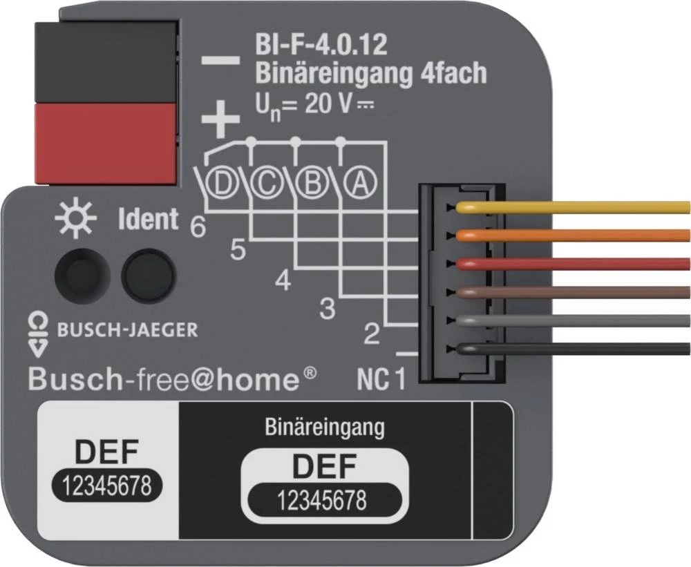 Busch-Jaeger KNX binārais ieeja 4 kanālu
