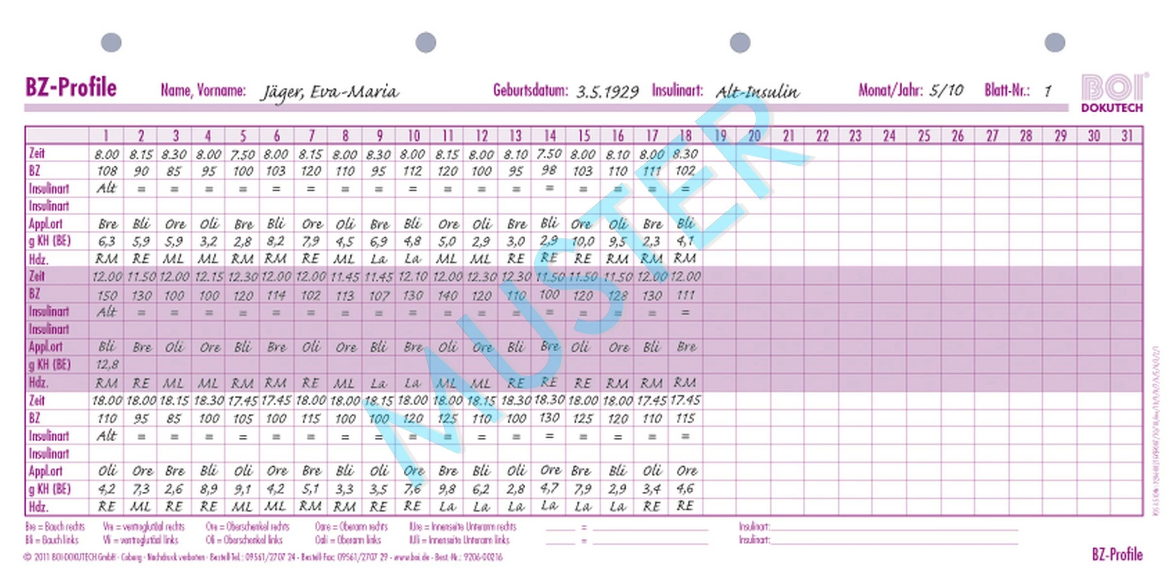 BOI BZ-Profile veidlapas, 50 loksnes (9206-00216)