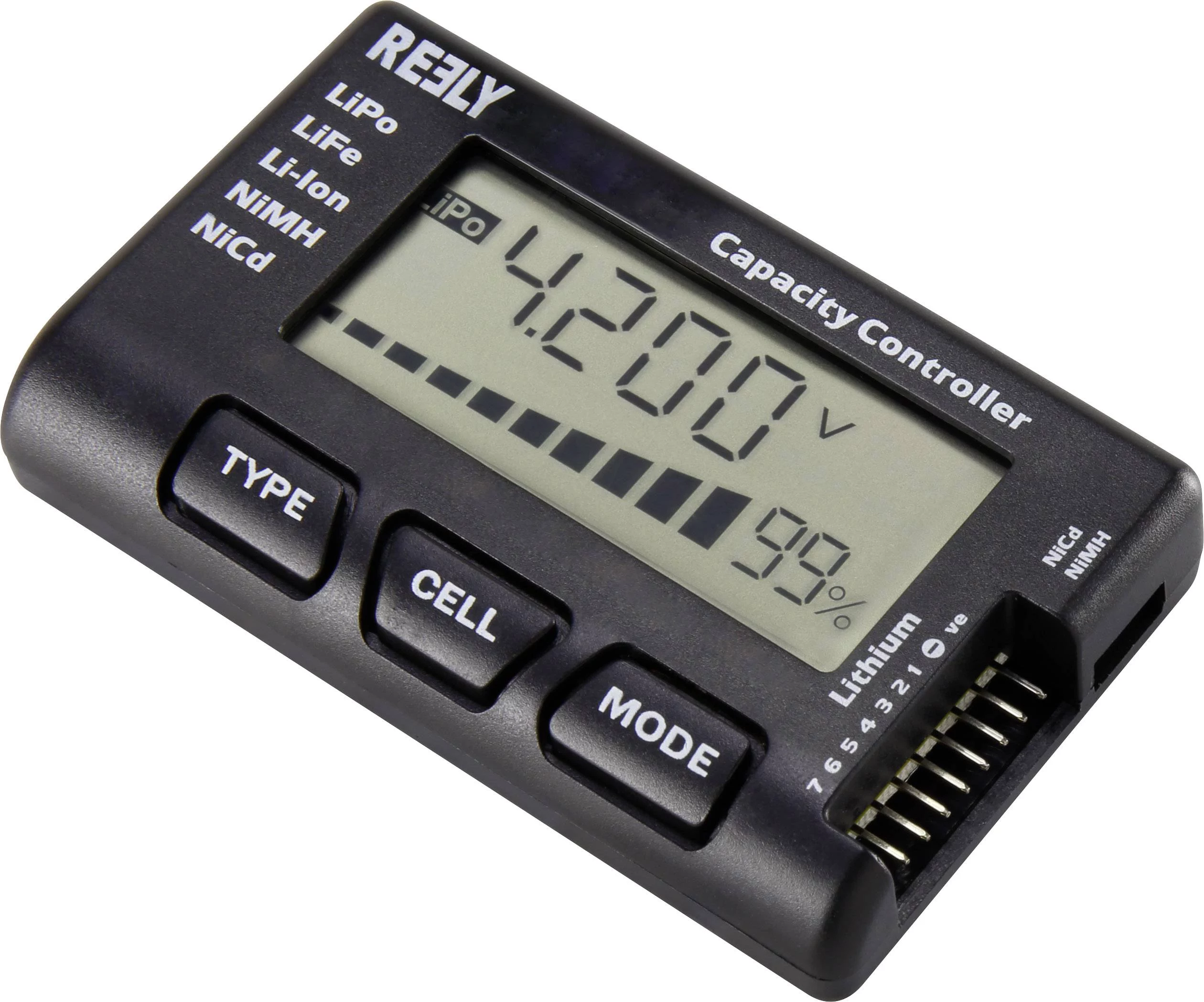 Reely LiPo pārbaudītājs 1-7S baterijām ar