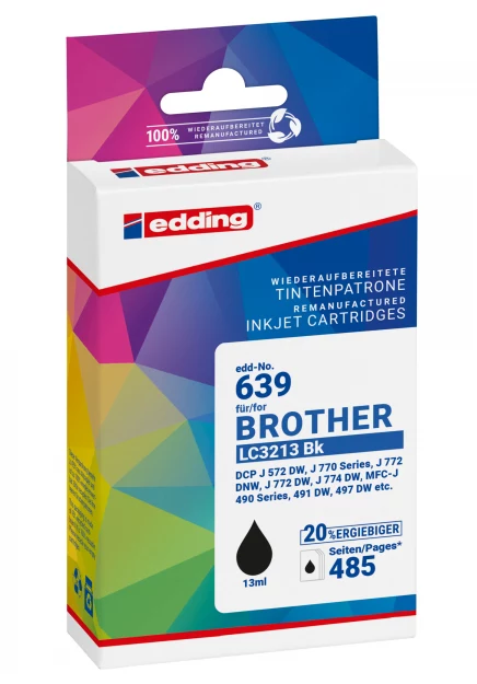 Edding EDD-639 saderīga melna tintes kasetne