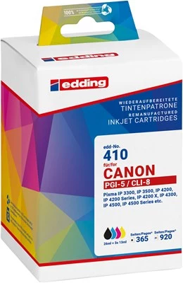 Edding 18-410-01 saderīgu tintes kasetņu komplekts