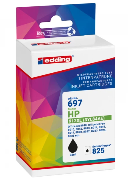 Edding EDD-697 melnā tintes kasetne, saderīga