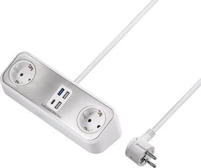 Sygonix SY-4538256 2 vietu Schuko pagarinātājs
