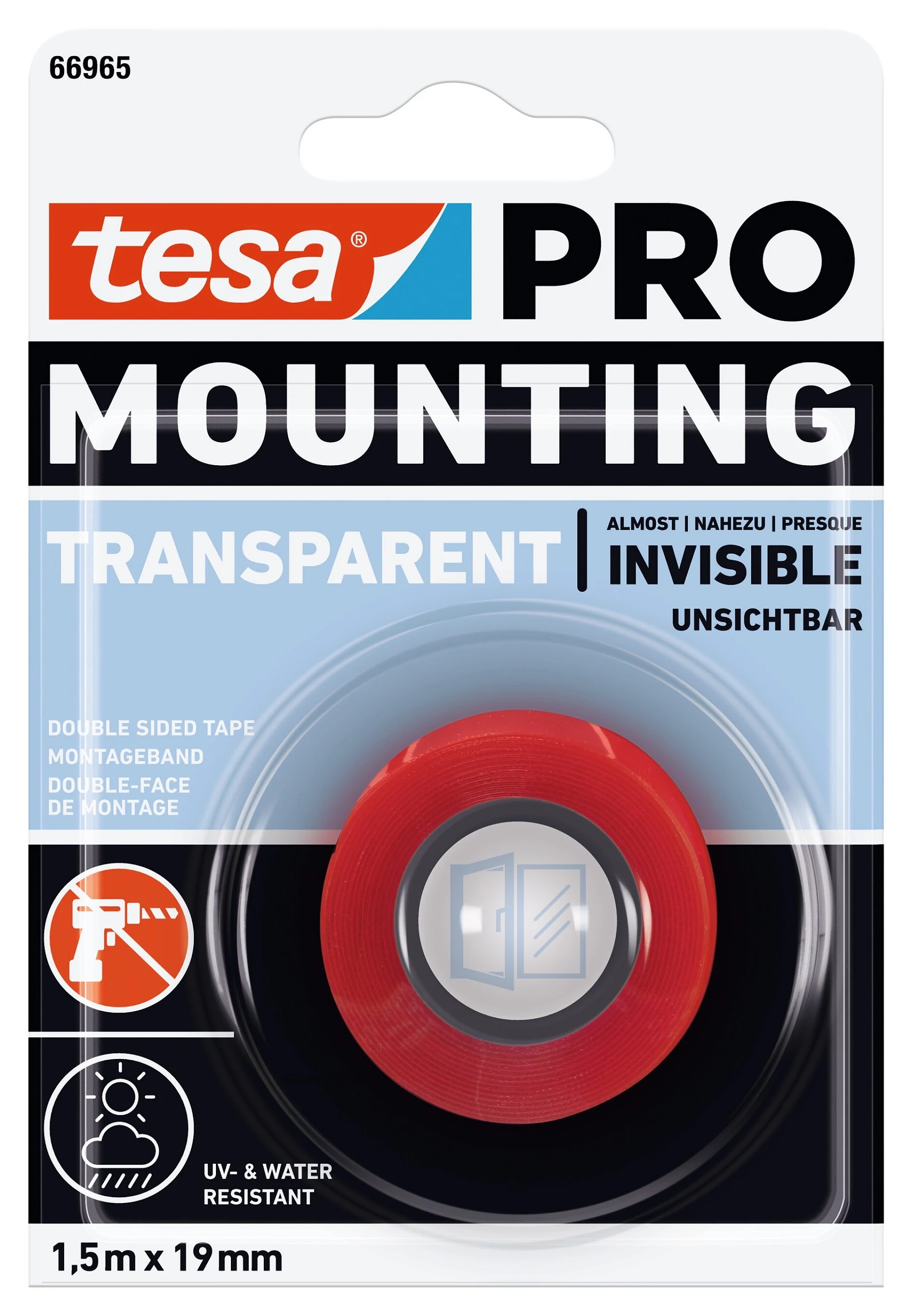 Tesa Mounting PRO Transparent 66965-00000-00 montāžas