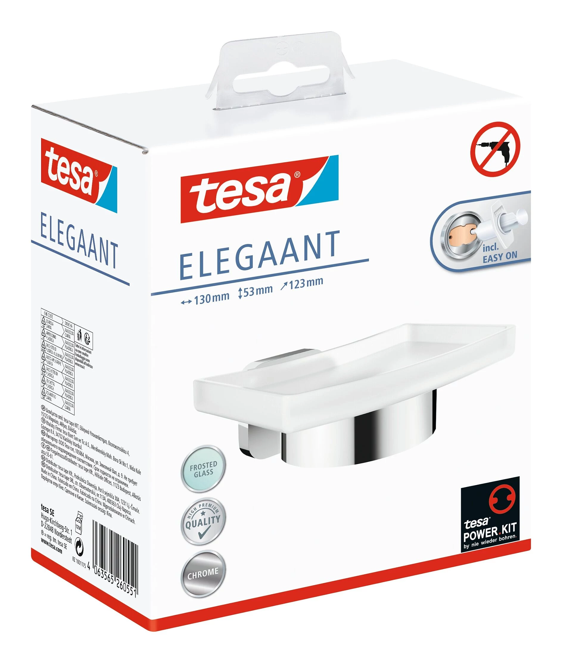 Tesa ELEGAANT 40628-00000-00 ziepju trauks hromēts