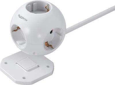 Sygonix SY-4535062 Schuko kontaktligzdas adapteris, balts