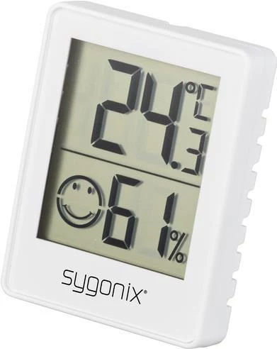 Sygonix SY-5267052 digitālais termo-higrometrs, balts
