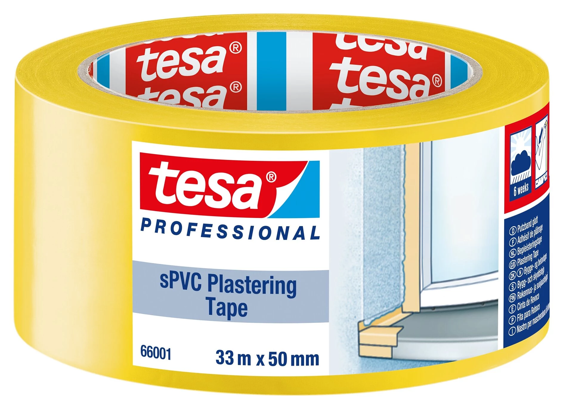 Tesa 66001 Apmetuma līmlente dzeltena 33