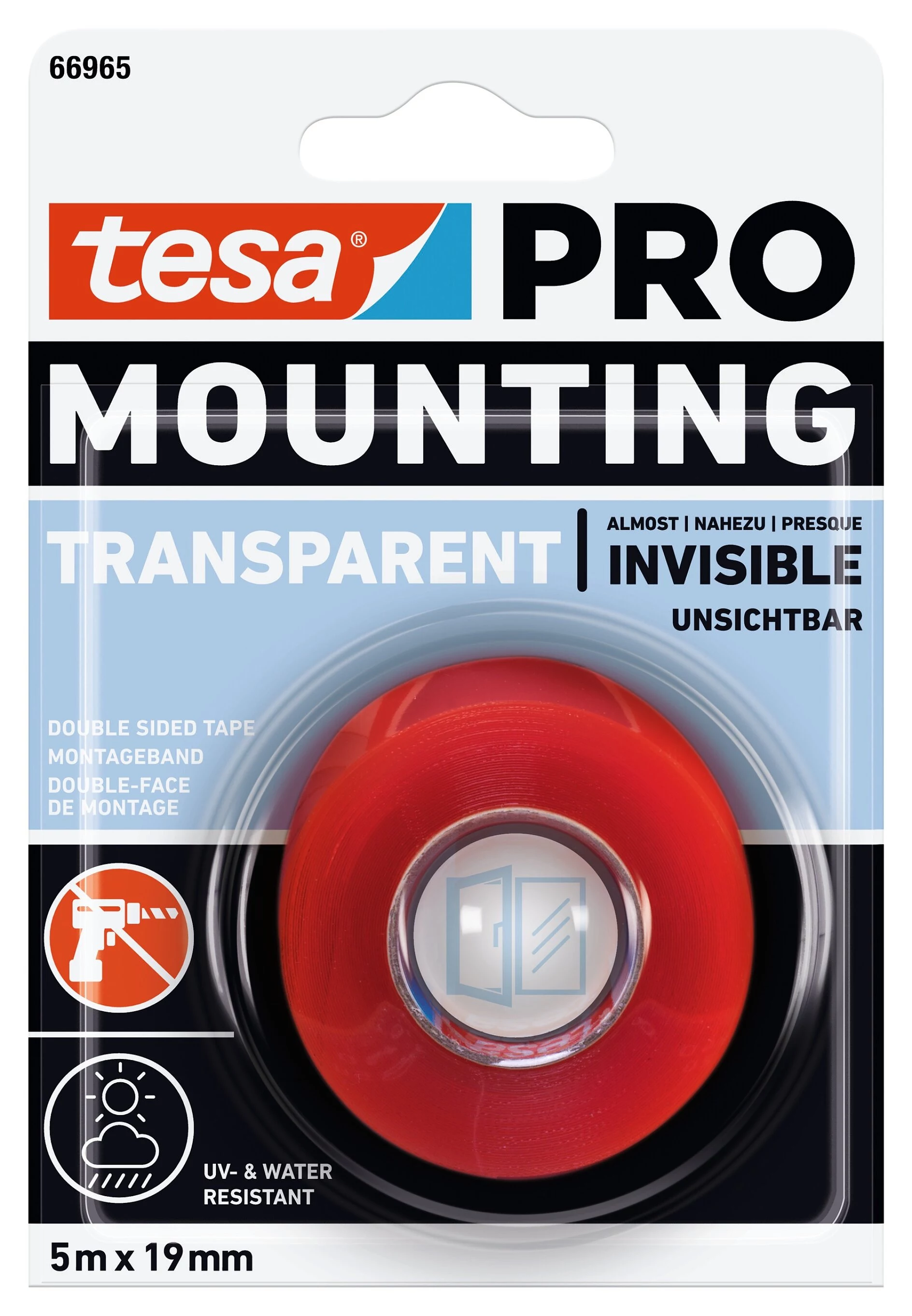 Tesa Mounting PRO caurspīdīga abpusēja akrila