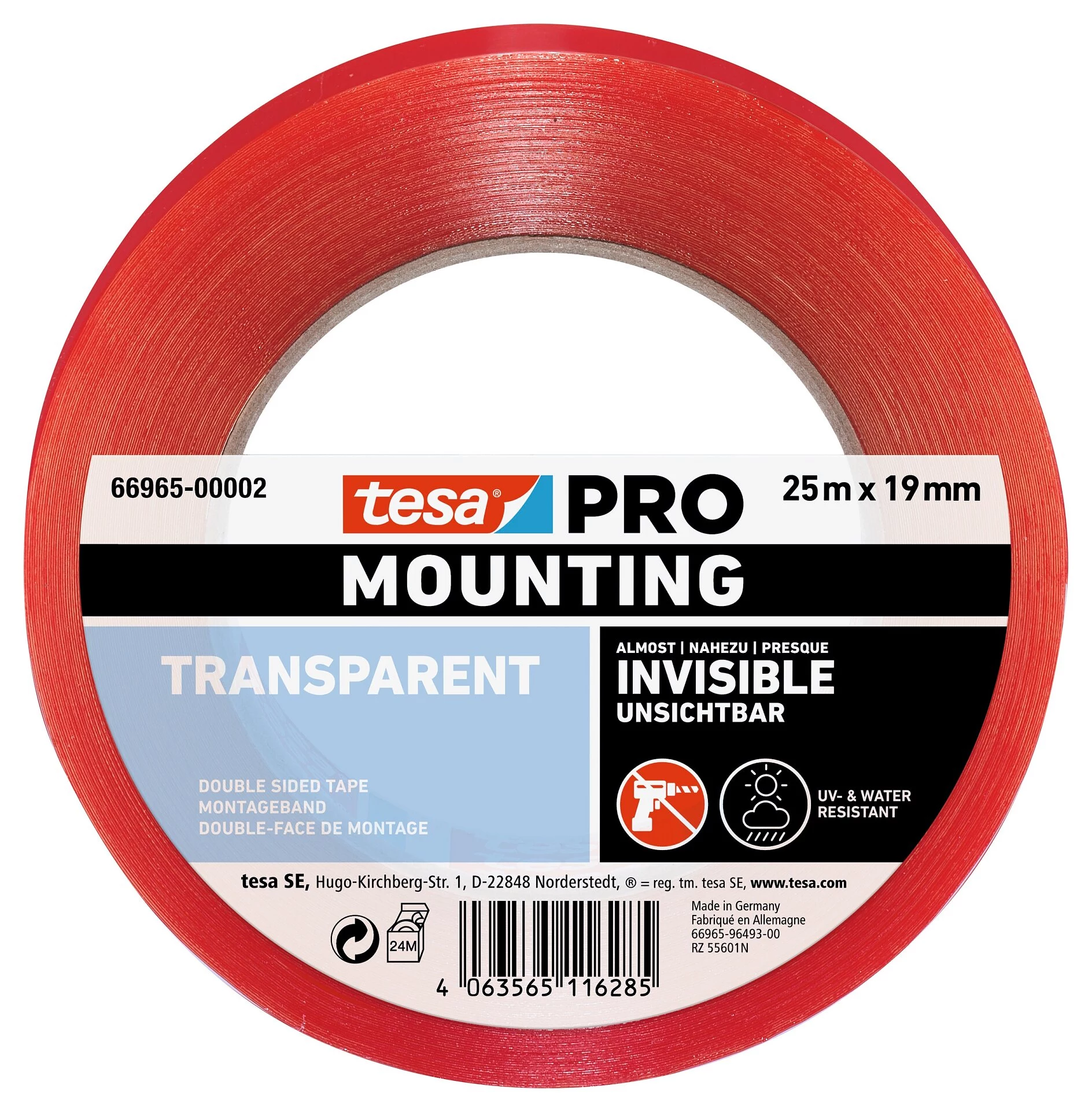 Tesa Mounting PRO caurspīdīga montāžas lente
