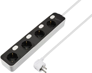 Sygonix SY-6118236 4 vietu pagarinātājs ar