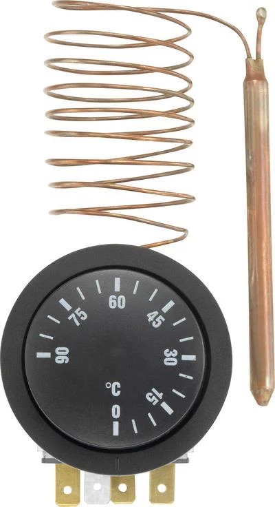 SYGONIX Iebūvējams termostats 0-90°C, pārslēgšanas kontakts
