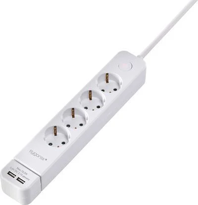 Sygonix SY-4535058 6 vietu pagarinātājs ar
