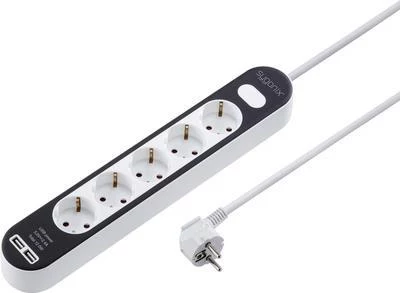 Sygonix SY-4538276 5 ligzdu pagarinātājs ar
