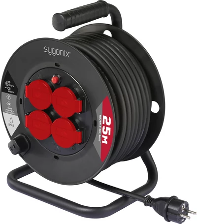 Sygonix SY-10236129 kabeļa tītis melns ar