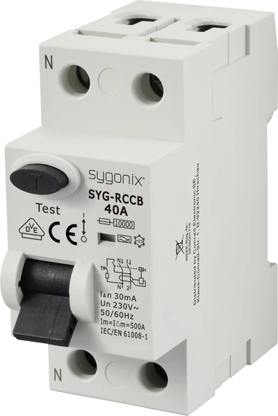 Sygonix SY-6438016 RCCB diferenciālās strāvas aizsardzības