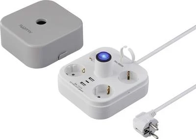 Sygonix SY-6788330 4-vietīga Schuko kuba kontaktligzda