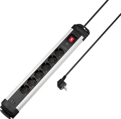 Sygonix SY-6807132 6 vietu pagarinātājs ar