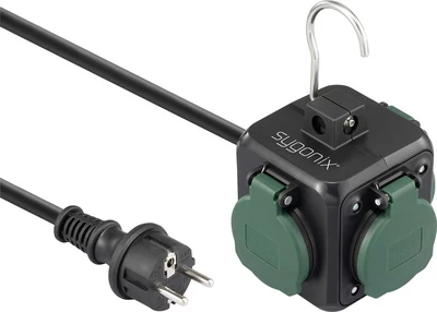 Sygonix SY-6903362 kontaktligzdu pagarinātājs kubā ar