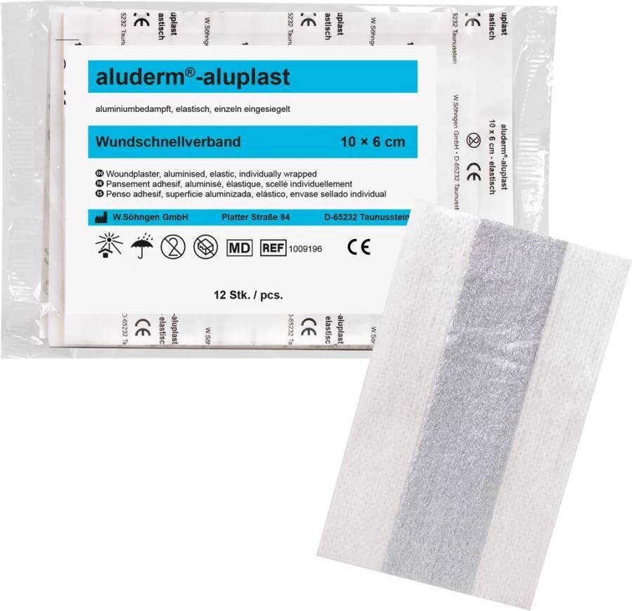 SÖHNGEN aluderm®-aluplast elastīgais brūču pārsēju plāksteris