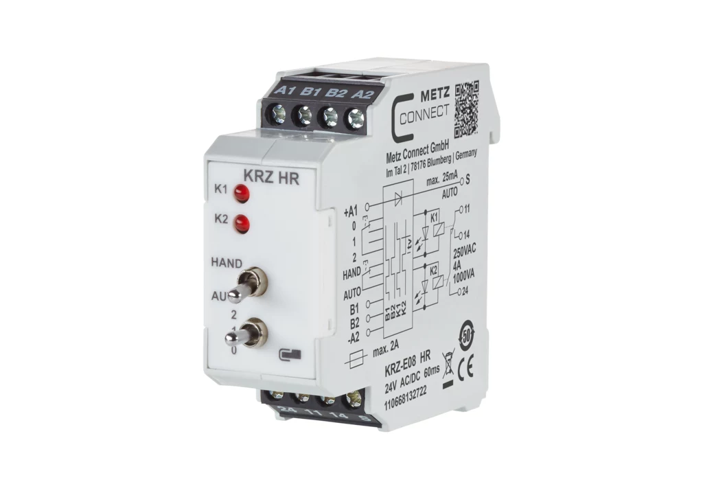METZ CONNECT 110668132722 jaudas relejs, balts