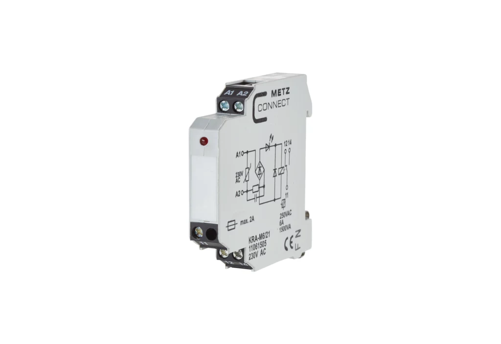 METZ CONNECT KRA-M6/21 jaudas relejs balts