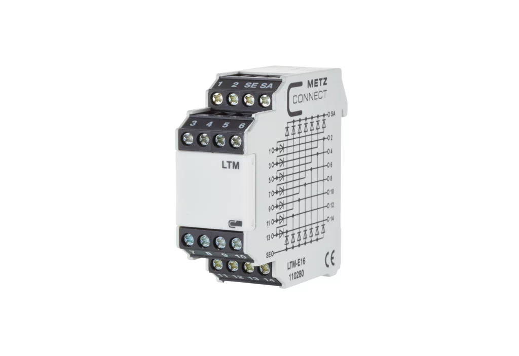 METZ CONNECT LTM-E16 jaudas relejs, balts
