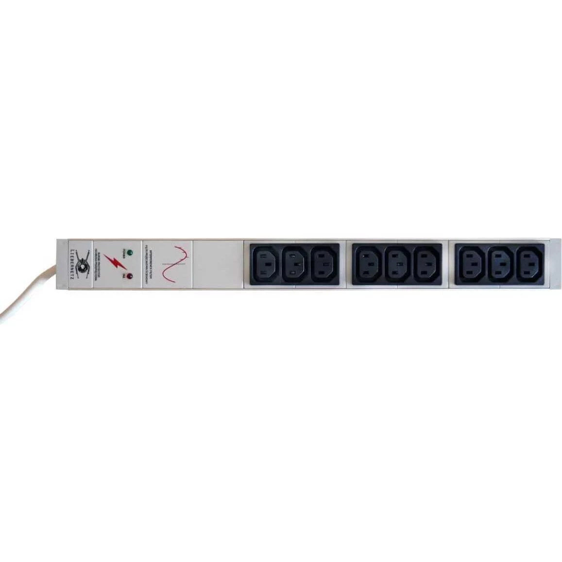 Liebernetz 9 kontaktligzdu C13 rack PDU