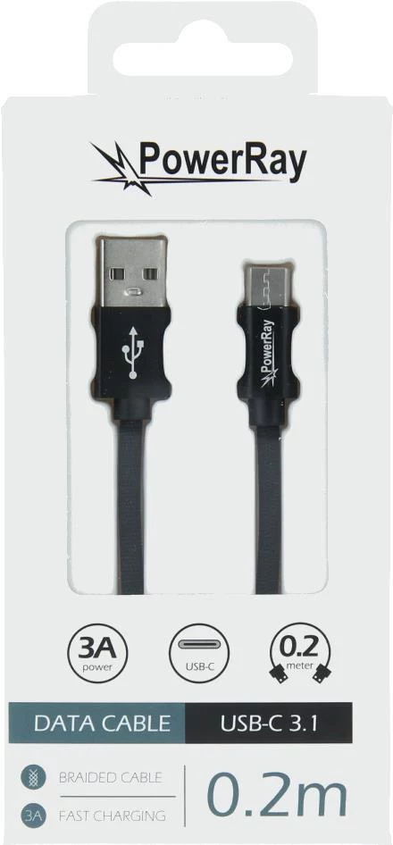 PowerRay PR-DCUC020TBK USB-A uz USB-C datu
