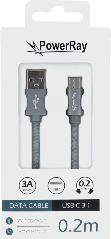 PowerRay datu kabelis PR-DCUC020TGY, USB-A uz
