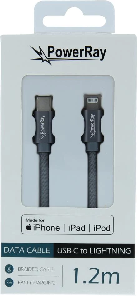 PowerRay USB-C uz Lightning MFi sertificēts