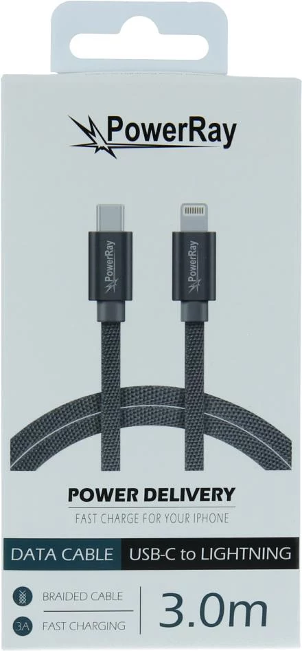 PowerRay USB-C uz Lightning pīts kabelis