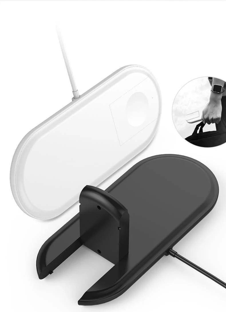 CYOO 2-in-1 bezvadu uzlādes paliktnis Qi