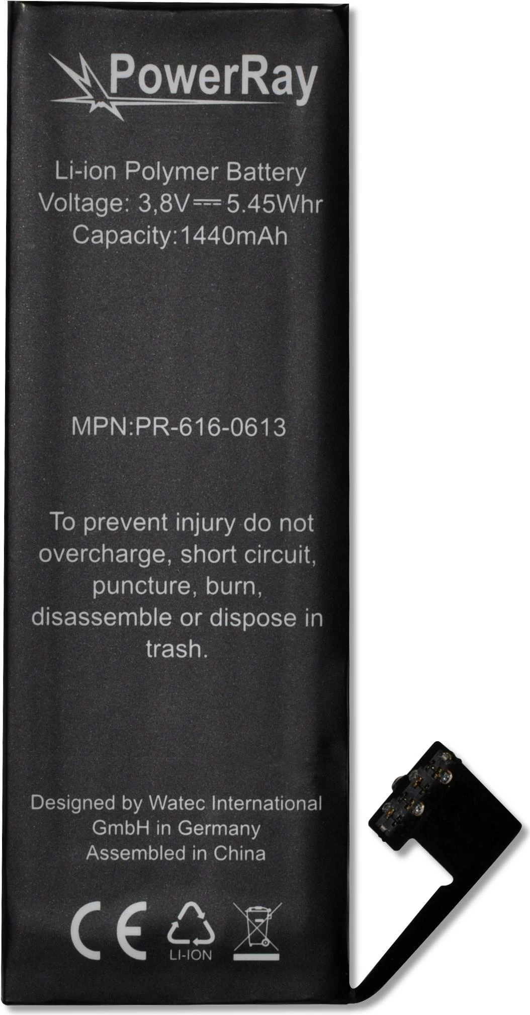 PowerRay akumulators PR-616-0613 iPhone 5, 1440
