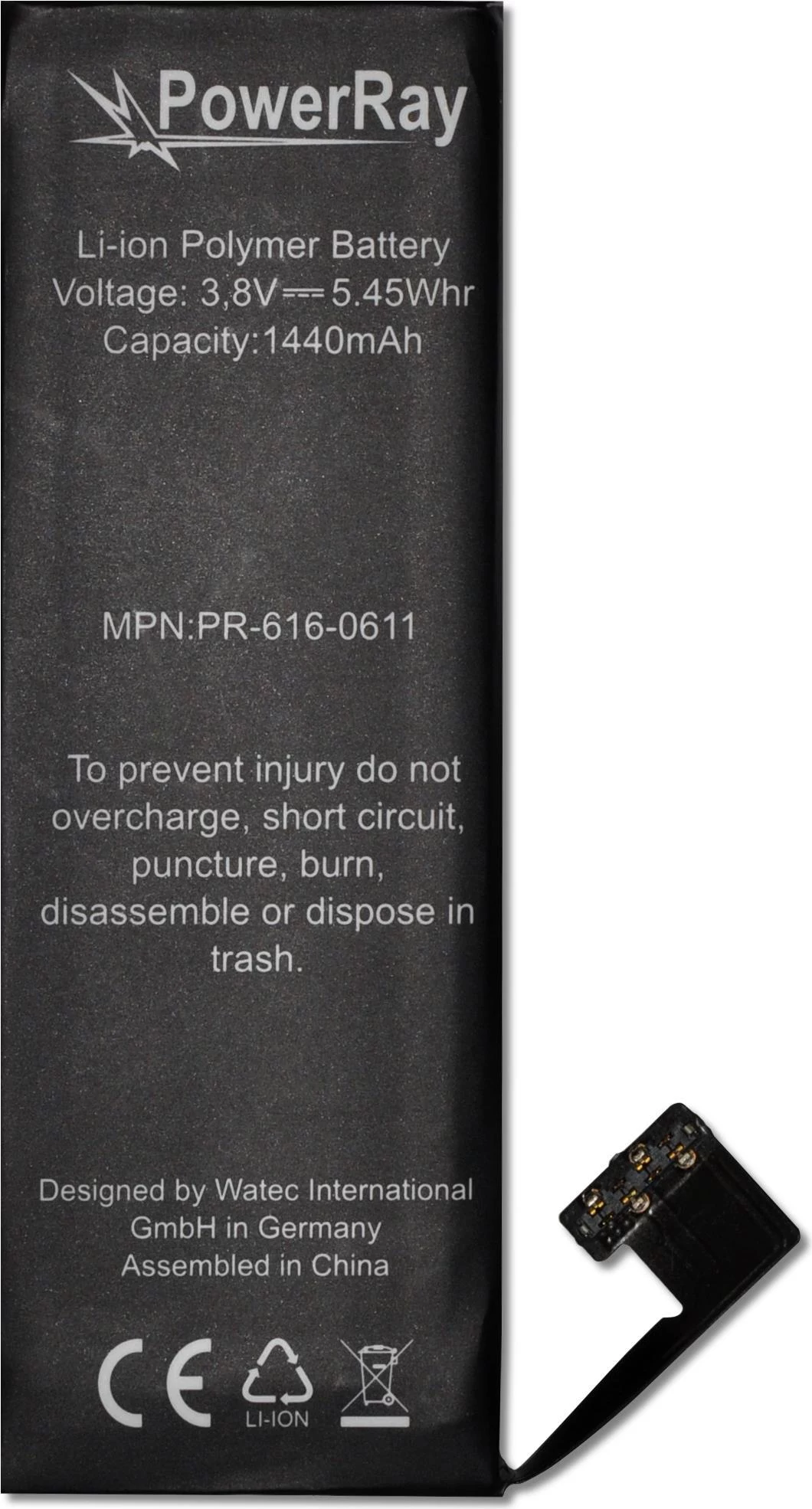PowerRay akumulators PR-616-0611 iPhone 5, 1440