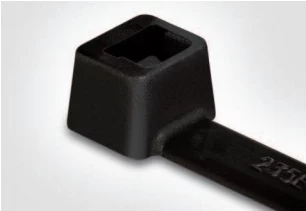 HellermannTyton T50R melnais kabeļu savilcējs 200mm
