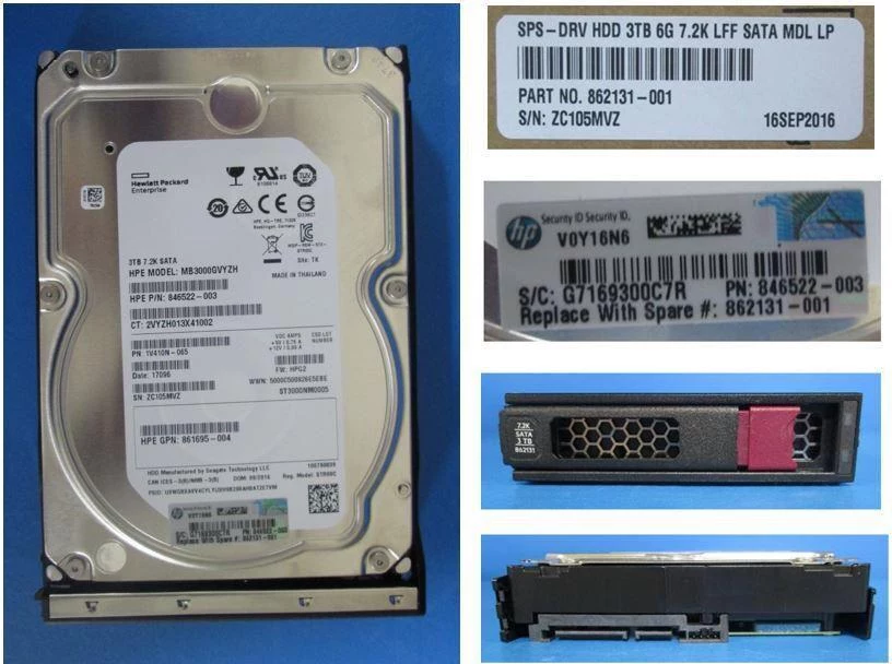 HPE 3TB 7.2K LFF SATA
