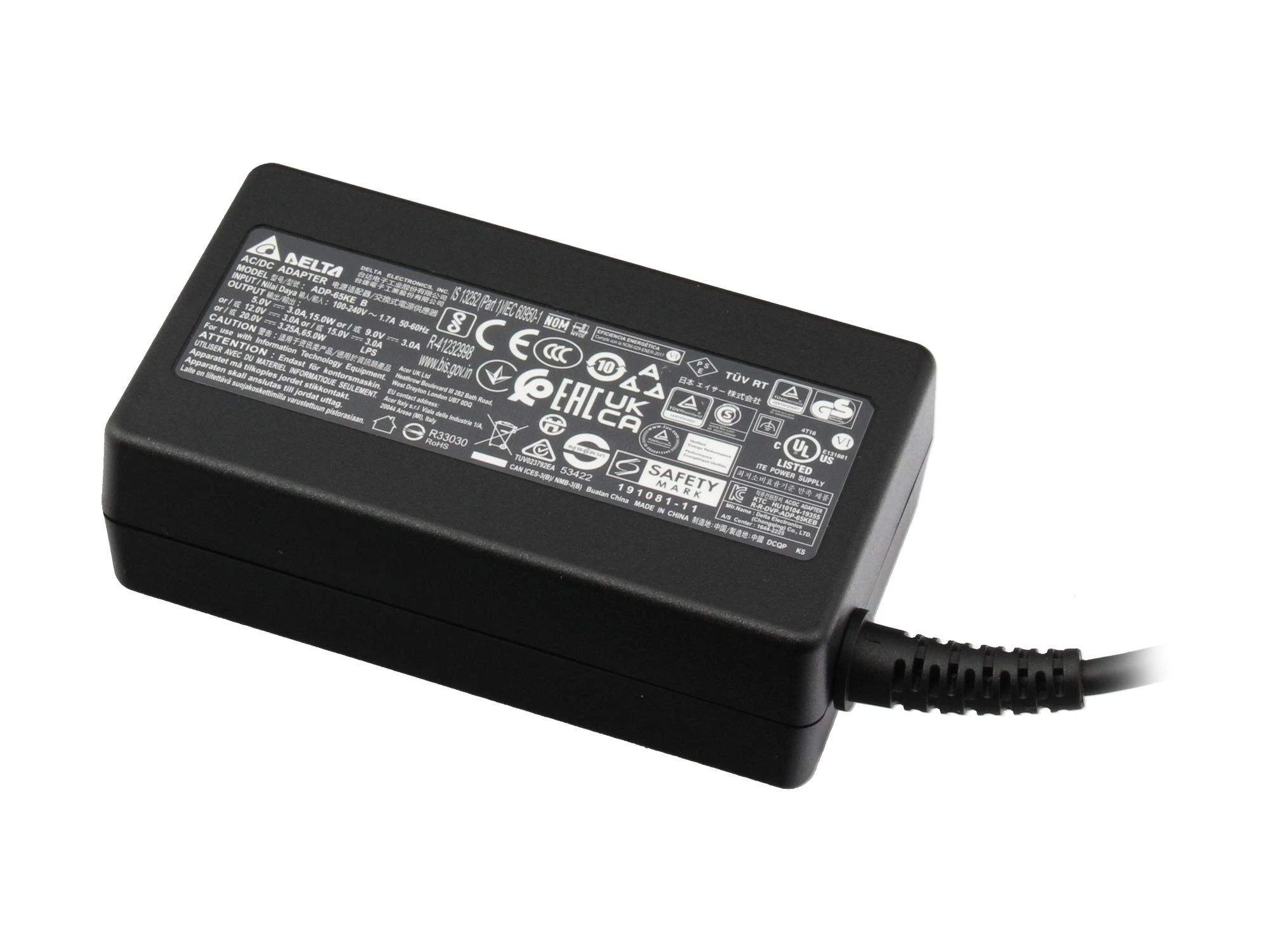 Acer 65W USB-C barošanas adapteris (KP