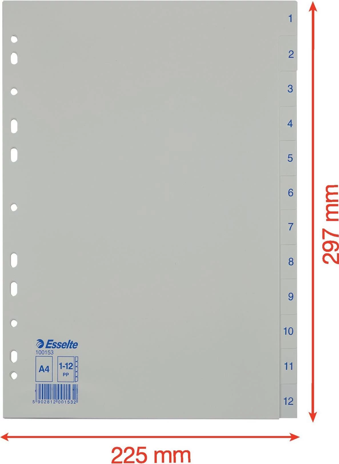 LEITZ Esselte plastmasas satura rādītāja atdalītāji