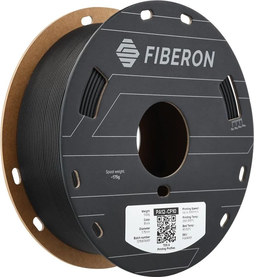 Polymaker Fiberon PA12-CF10 oglekļa šķiedras neilona