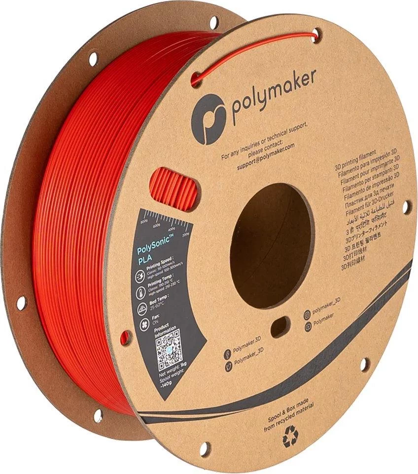 Polymaker PolySonic High Speed PLA Filaments